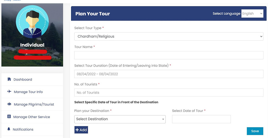 Chardham Yatra Registration Website -7