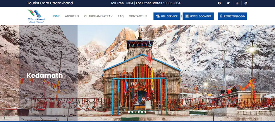 Chardham Yatra Registration Website