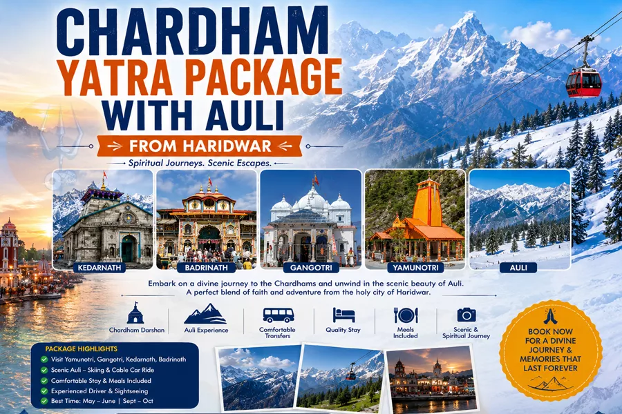 Chardham Yatra Package With Auli from Haridwar