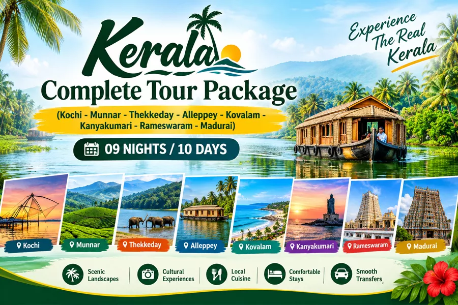 Kerala Complete Tour Package (9 Nights & 10 Days)