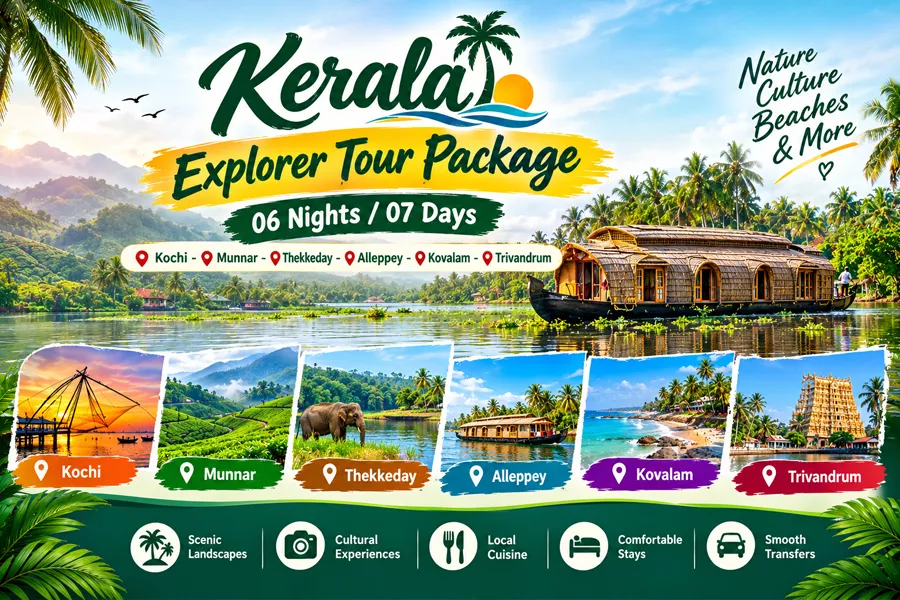 Kerala Explorer Tour Package (7 Nights & 8 Days)
