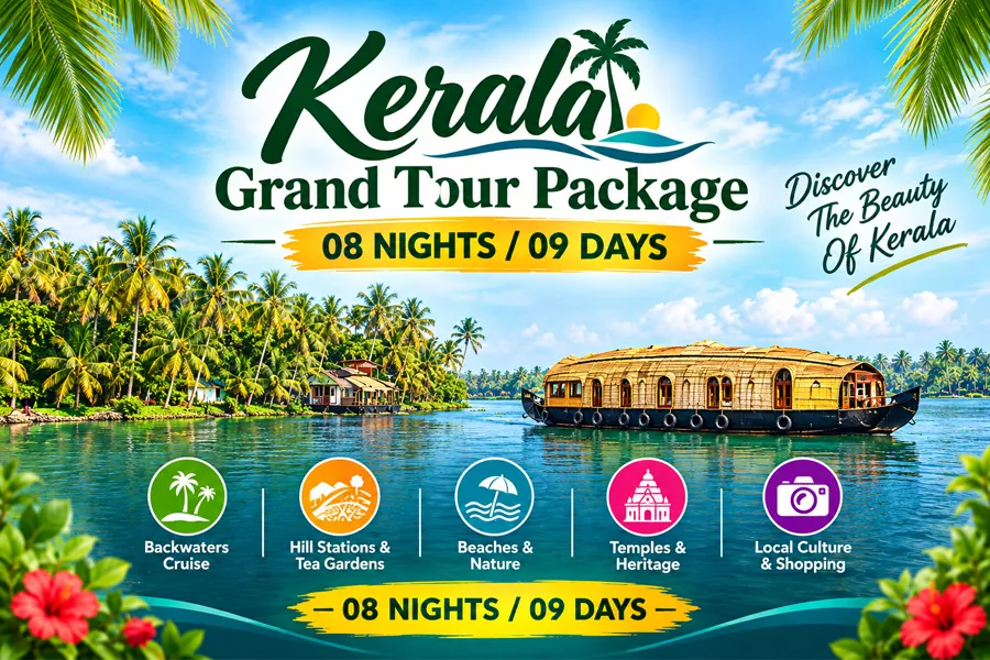 Kerala Grand Tour Package (8 Nights & 9 Days)
